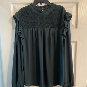 LOFT Blouse in Olive Green